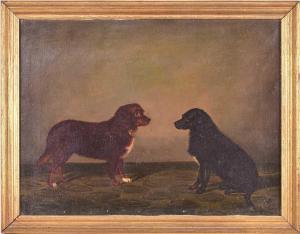LODER OF BATH Edwin 1827-1885,two Broken coated Spaniels,Dawson's Auctioneers GB 2022-04-29