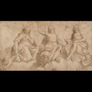 LODI Ermenegildo 1580-1620,Cristo in trionfo con la Vergine e San Gio,1620,Il Ponte Casa D'aste Srl 2018-10-23