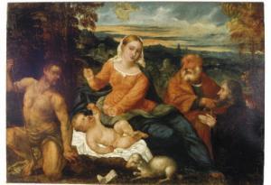 lodovico fiumicelli,The Virgin and Child with St. John the Baptist and,Christie's 2008-04-03