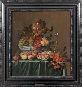 LOEDING Harmen 1637-1673,Nature morte aux coupes de fruits et au verre de v,De Maigret FR 2022-06-17