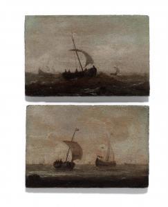 LOEFF Jacob Gerritsz 1607-1670,Shipping in a stormy sea - Shipping in a calm sea ,Bonhams 2021-10-26