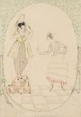 LOEW Fritzi 1891-1975,Zeichnung: Liebeswerben eines Paares,im Kinsky Auktionshaus AT 2012-11-13