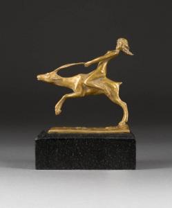LOEWENICH H. 1900-1900,Frauenakt, auf einer Gazelle,Hargesheimer Kunstauktionen DE 2018-09-22