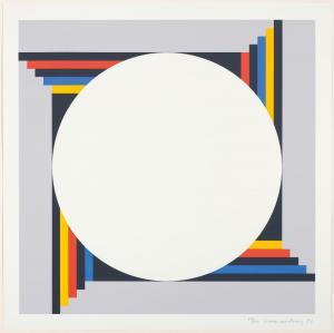 LOEWENSBERG Verena 1912-1986,Kreiskomposition im Quadrat,1973,Galerie Koller CH 2018-06-26