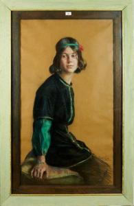 loftus dorothy,portrait of a seated elegant young lady,20th century,Reeman Dansie 2021-02-14