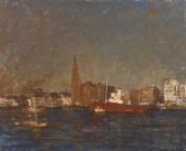 LOGELAIN Henri 1889-1968,Le port d'Anvers,1950,Blanchet FR 2009-09-18