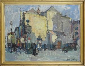 LOGELAIN Henri 1889-1968,Rue animée,Monsantic BE 2023-02-12