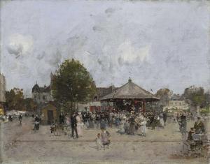 LOIR Luigi 1845-1916,Fête foraine,Christie's GB 2018-04-18