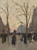 LOIR Luigi 1845-1916,La Place de la République, Paris,Christie's GB 2022-07-15