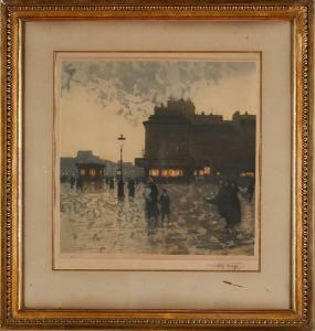 LOIR Luigi 1845-1916,Vue des boulevards à Paris la nuit,Conan-Auclair FR 2024-03-09
