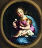 LOIR Nicolas 1624-1679,Vierge à l'Enfant dans un ovale peint,Piasa FR 2013-06-19