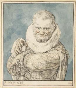 LOIS Jacob 1620-1676,Portrait d'un homme en buste portant une fraise et,1659,Christie's 2003-12-17