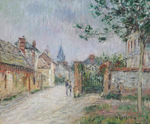 LOISEAU Gustave 1865-1935,La rue de village, Saint-Cyr-du-Vaudreuil o,1923ca,Christie's 2012-11-08