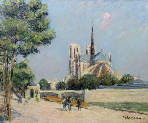 LOISEAU Gustave 1865-1935,Notre-Dame de Paris, vue du pont de la Tournelle,1911,Bonhams 2016-02-04