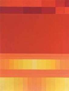 lojen Gerhard 1935-2005,Farbkomposition, auf der Rückseite,1980,Palais Dorotheum AT 2017-06-08