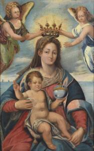 LOLMO Gian Paolo,Madonna con Bambino incoronata da due angeli,Capitolium Art Casa d'Aste 2023-12-13