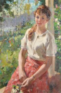 LOMAKIN Oleg L 1924-2010,Young Girl near the Window,John Nicholson GB 2017-03-29