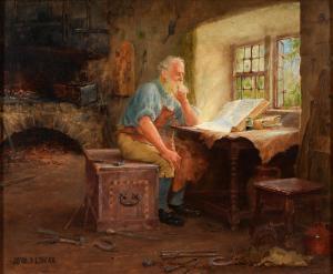 LOMAX John Arthur 1857-1923,Interior of a Farrier's Shop,Mellors & Kirk GB 2024-01-09