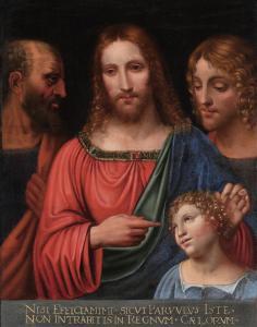 LOMAZZO Gian Paolo 1538-1600,Christ and a Young Child between Saints Peter and ,Sotheby's 2024-02-01