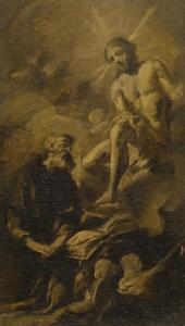 LOMBARD SCHOOL,Grisaille depicting the vision of Saint Anthony,c.1700,Galerie Koller CH 2017-09-22