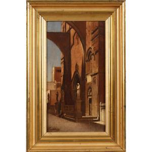 LOMBARDO CALAMIA Giovanni 1849-1894,Scorcio della Cattedrale di Palermo,Galleria Sarno IT 2023-03-15