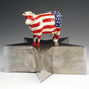 LOMBARDO WILLIAM,Glazed ceramic sculpture, Red, White a,1970,Rago Arts and Auction Center 2009-02-14