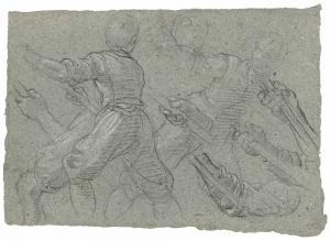 LOMI Aurelio 1556-1622,Studies of a youth pulling ropes or poles (recto);,Christie's GB 2018-07-03