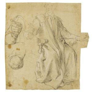 LOMI Aurelio 1556-1622,STUDY OF A SEATED MAN AND TWO SEPARATE STUDIES OF ,Sotheby's GB 2011-01-26