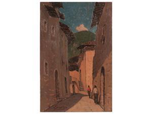 LOMI Giovanni 1889-1969,Case rustiche a Campodeanno,1964,Maison Bibelot IT 2024-03-05