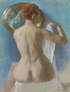 LOMIKIN Constantin 1924-1994,Seated Nude by the Mirror,MacDougall's GB 2023-06-21