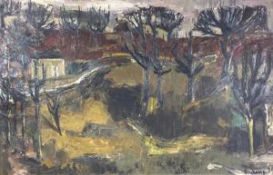 LONCHAMP Pierre,Paysage aux arbres dénudés,1965,Saint Germain en Laye encheres-F. Laurent 2017-11-19