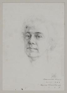 LONG Ben 1945,Portrait of Reynolds Price,1985,Brunk Auctions US 2012-03-10