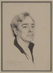 LONG Ben 1945,Portrait of Reynolds Price,Brunk Auctions US 2012-03-10