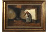 LONG H 1874-1964,Peasant woman at fireplace,Twents Veilinghuis NL 2015-07-03