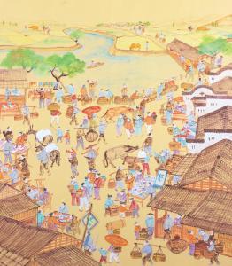 LONG Jing Chuang 1975,Morning Market by The River,2014,Sidharta ID 2018-03-24