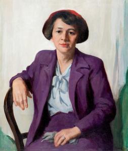 LONG Marion 1882-1970,WOMAN IN PURPLE SUIT,Ritchie's CA 2007-11-19