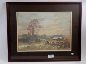 LONG Michael R 1940,rural farm scene,1980,Smiths of Newent Auctioneers GB 2023-01-05