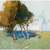 LONG Sydney 1871-1955,pastoral landscape,1908,Sotheby's GB 2006-04-11