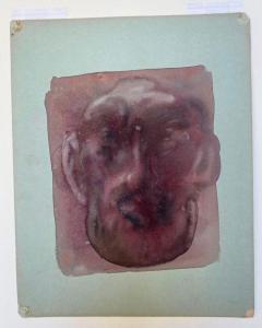 LONGA René Charles 1878,Masque d'homme en rouge,Artprecium FR 2020-09-30