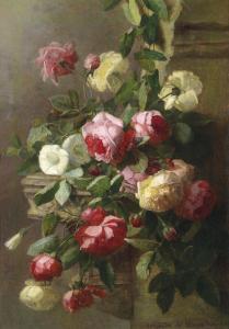 LONGCHAMP de Henriette 1818,Bouquet of Roses on a Wall,Palais Dorotheum AT 2013-10-16