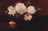 LONGCHAMP de Henriette 1818,Roses in a bowl on a table,Christie's GB 2000-12-07