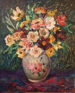 LONGDEN Alfred A,Fleurs dans un vase,Millon & Associés FR 2016-10-05