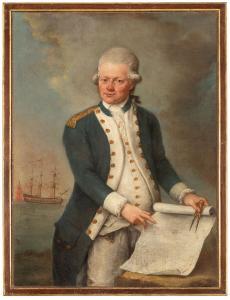 LONGHI Alessandro 1733-1813,Ritratto del capitano Budinich con la carta nauti,Wannenes Art Auctions 2023-11-29
