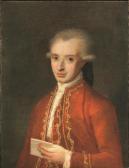LONGHI Alessandro 1733-1813,RITRATTO DI GIOVANE NOBILUOMO CON VESTE ROSSA RITR,Pandolfini 2022-03-01