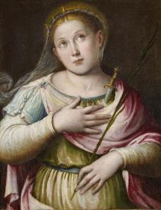 LONGHI Barbara 1552-1638,Holy Martyr (St Justina of Padua?),Van Ham DE 2022-05-19