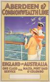 LONGMATE Ernest 1876-1955,ABERDEEN & COMMONWEALTH LINE. ENGLAND TO AUSTRALIA,1935,Bonhams 2023-02-02