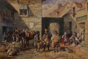 LONGSTON David,Longsdon : Stable Yard in Calais,1859,David Duggleby Limited GB 2016-12-02