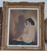 LOO F.V,A seated nude lady,1950,Wright Marshall GB 2017-05-23