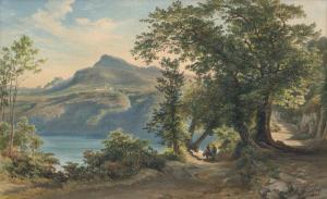LOOS Friedrich 1797-1890,Monte Cavo bei Albano,1855,Galerie Bassenge DE 2023-06-09