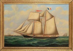 LOOS Henry 1870-1894,Portrait de voilier,Osenat FR 2018-11-18